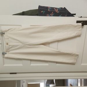 6397 cream straight pants trousers